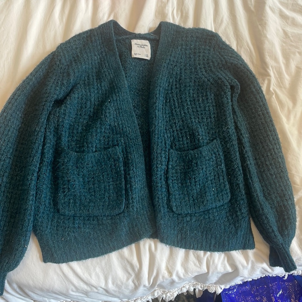 Abercrombie blue teal chunky sweater